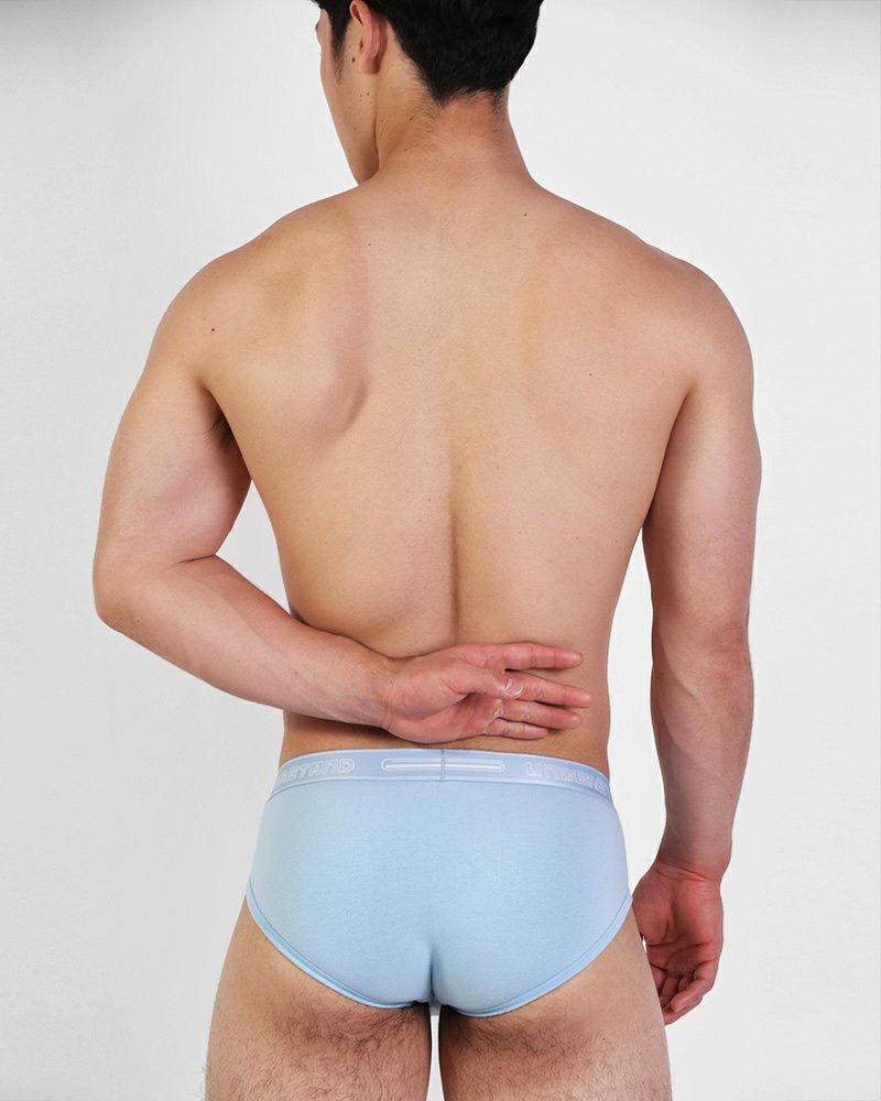 UNDERSTAND アンダースタンド STAMPED ローライズブリーフ （ネモフィラスカイ：Nemophila sky） メンズ 男性下着