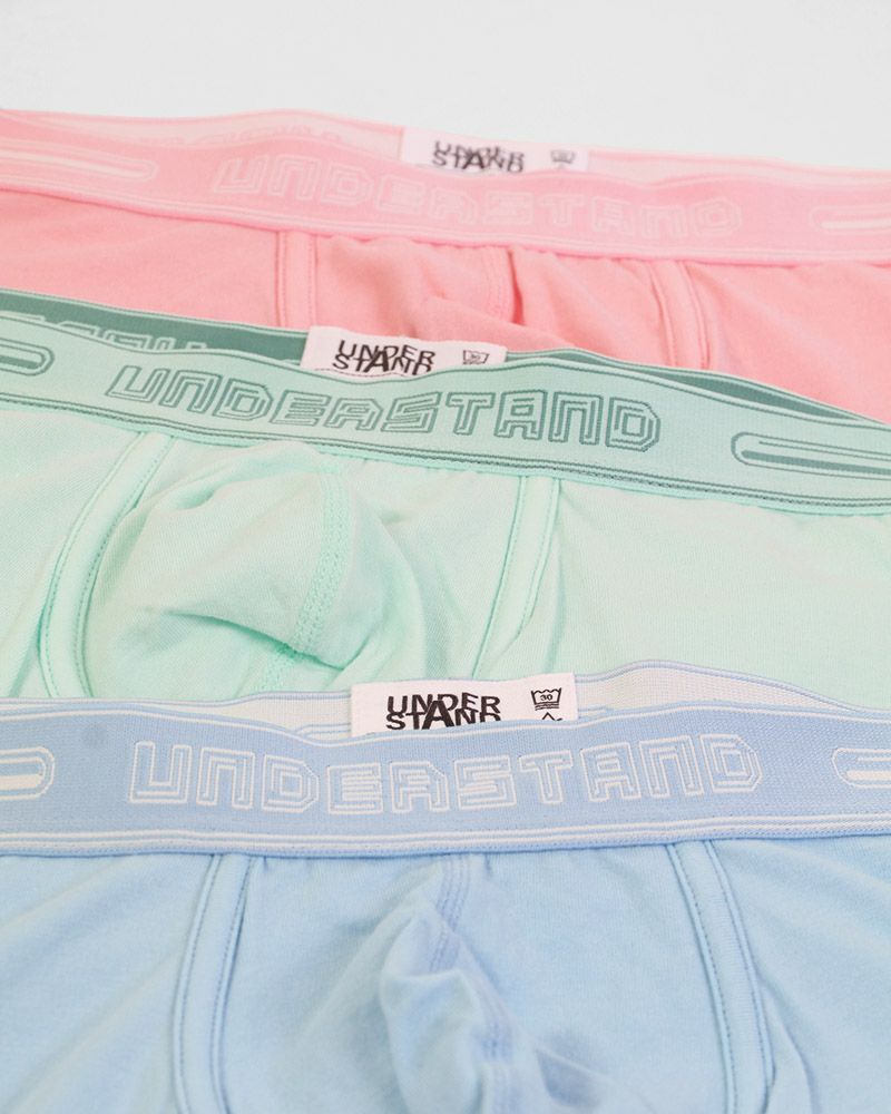 UNDERSTAND アンダースタンド STAMPED ローライズボクサーパンツ （ネモフィラスカイ：Nemophila sky） メンズ 男性下着