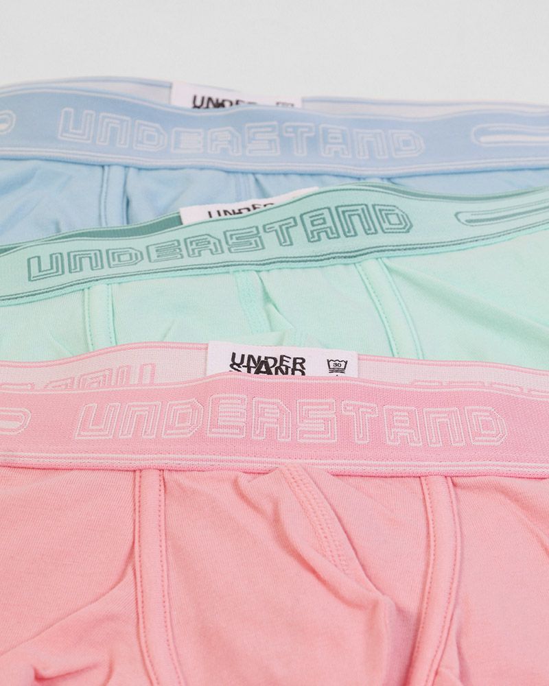 UNDERSTAND アンダースタンド STAMPED モモフィッター ボクサーブリーフ （ハニーサックル：Honeysuckle） モダール生地 メンズ 男性下着