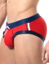 PUMP パンプ メンズ水着 ビキニ WATER BRIEF （レッド/ネイビー） ビキニパンツ ブーメラン 競パン 男性水着 スイムウェア