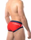 PUMP パンプ メンズ水着 ビキニ WATER BRIEF （レッド/ネイビー） ビキニパンツ ブーメラン 競パン 男性水着 スイムウェア