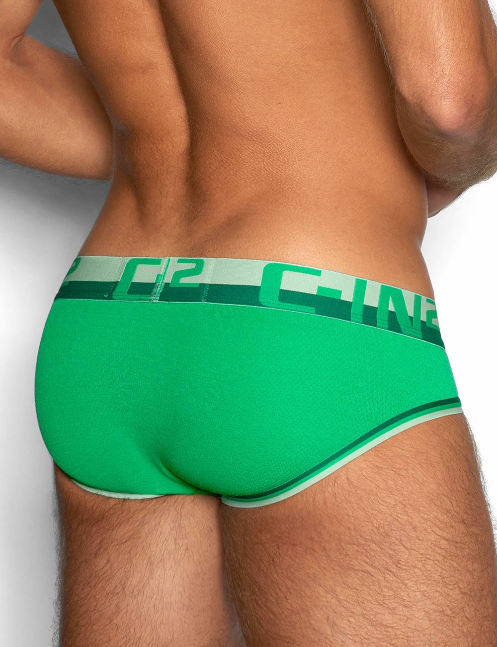 C-IN2 ローライズブリーフ ビキニ MESH Low Rise Brief （ガリレオグリーン） CIN2 シーインツー メンズ下着 インナー 男性 パンツ アンダーウェア ブランド