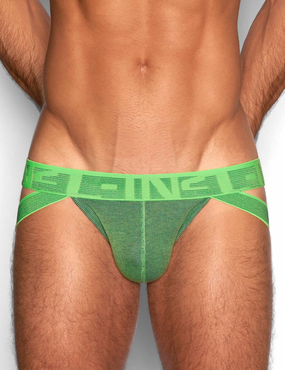 C-IN2 ジョックストラップ UNDERTONE JOCK （ゲインズグリーン） 【リブコットン】 ケツ割れ ケツワレ サポーター CIN2 シーインツー メンズ下着 インナー 男性 パンツ アンダーウェア ブランド