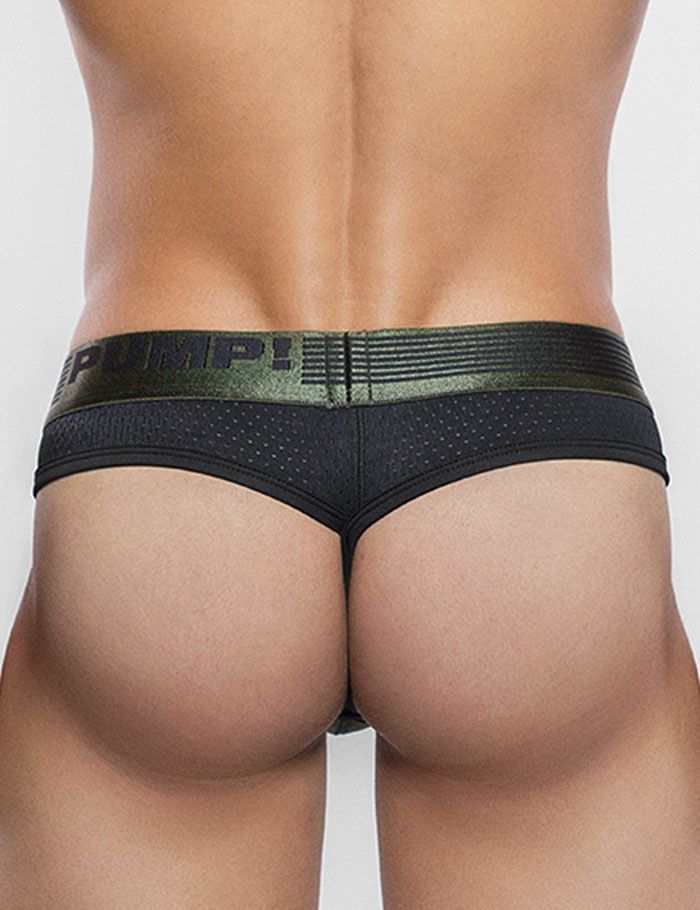PUMP パンプ Tバック （MILITARY） BRIEF STYLE MESH CUP THONG PUMP! UnderwearメンズTバック メンズパンツ 男性下着