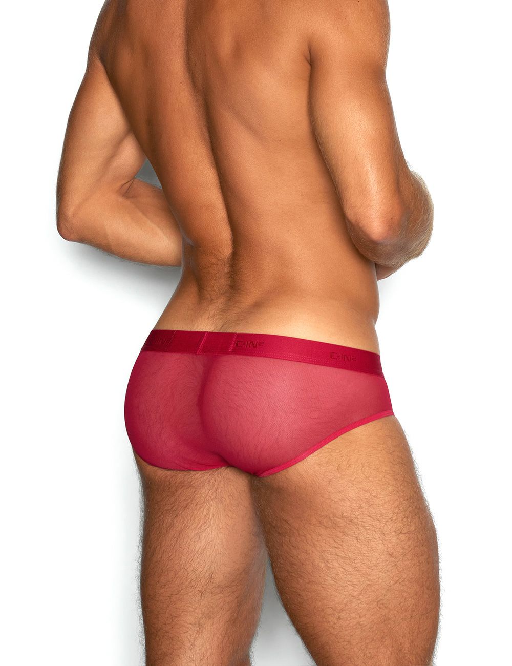 C-IN2 ローライズブリーフ ビキニ SHEER Low Rise Brief （ローワンレッド） シースルー メッシュ CIN2 シーインツー メンズ下着 インナー 男性 パンツ アンダーウェア ブランド