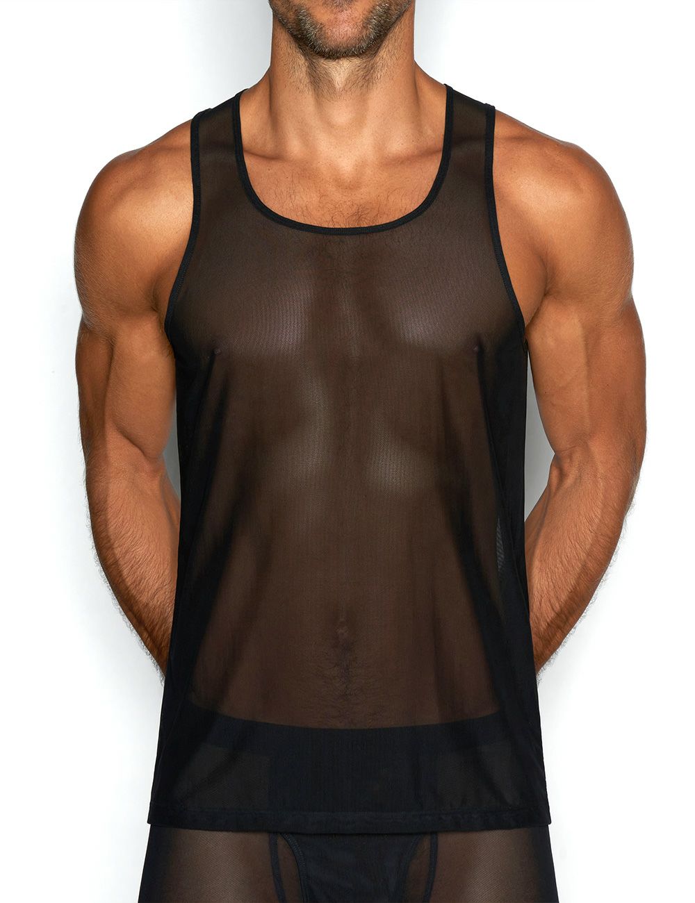 C-IN2 タンクトップ SHEER Relaxed Tank （ブラック） シースルー メッシュ CIN2 シーインツー メンズ下着 インナー 男性 アンダーウェア ブランド