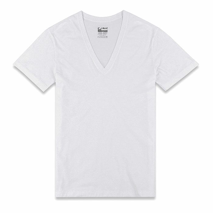C-IN2 ディープ VネックTシャツ Layers （ホワイト） 深Vネック 半袖 CIN2 シーインツー メンズ下着 インナー 男性 アンダーウェア ブランド