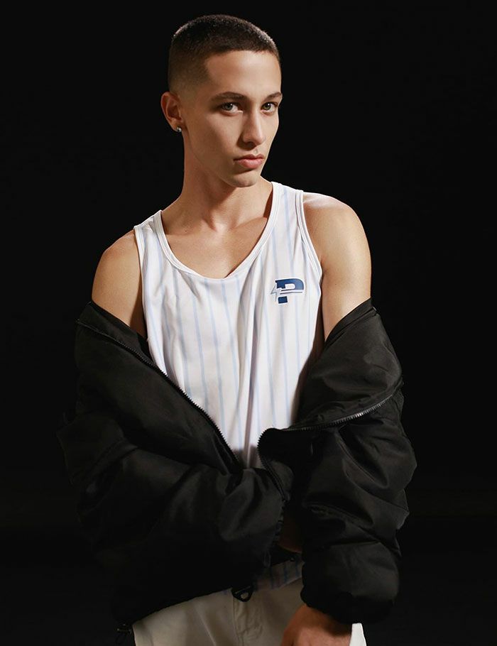 PUMP パンプ ストライプ タンクトップ （SkyBlue） STRIPED TANK TOP PUMP! Underwear メンズ 男性下着