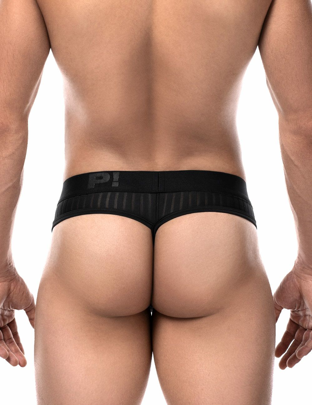 PUMP パンプ Tバック WHISPER THONG（BLACK）シアストライプ PUMP! UnderwearメンズTバック メンズパンツ 男性下着  | メンズ下着パンツ通販の店イージーモンキー公式
