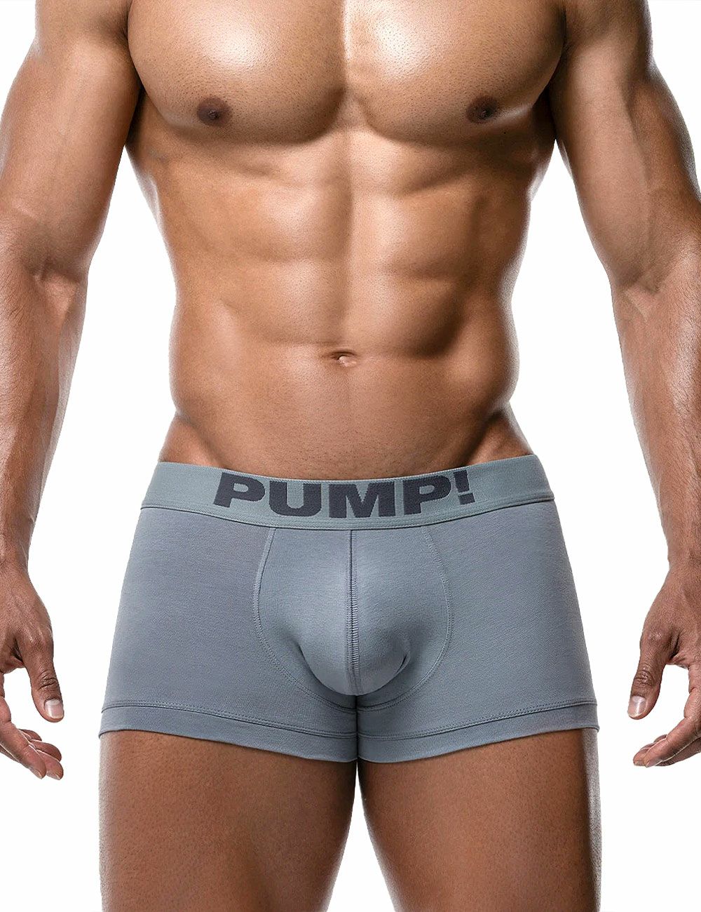 PUMP パンプ ローライズボクサーパンツ GRAY CLASSIC NO-SHOW TRUNK PUMP! Underwear メンズ 男性下着