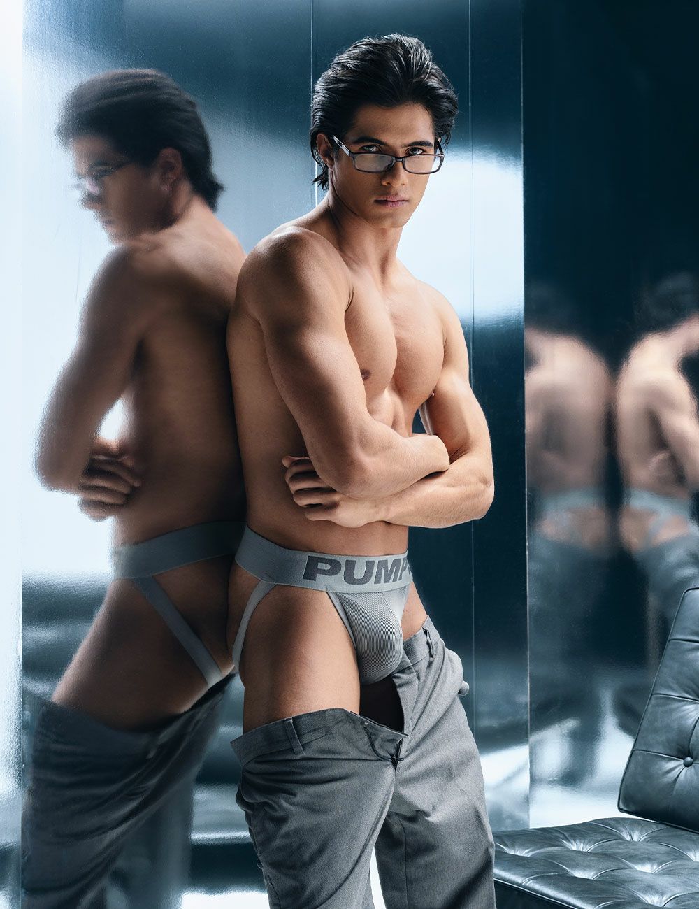PUMP パンプ ジョックストラップ GRAY CLASSIC JOCK STRAP ケツ割れ サポーター PUMP! Underwear メンズ 男性下着