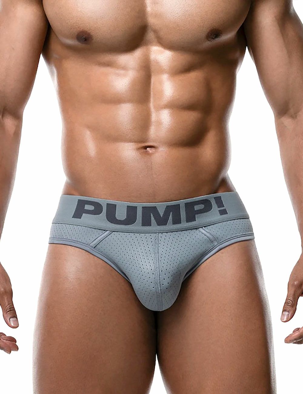 PUMP パンプ Tバック （GRAY） BRIEF STYLE MESH CUP THONG PUMP! UnderwearメンズTバック メンズパンツ 男性下着