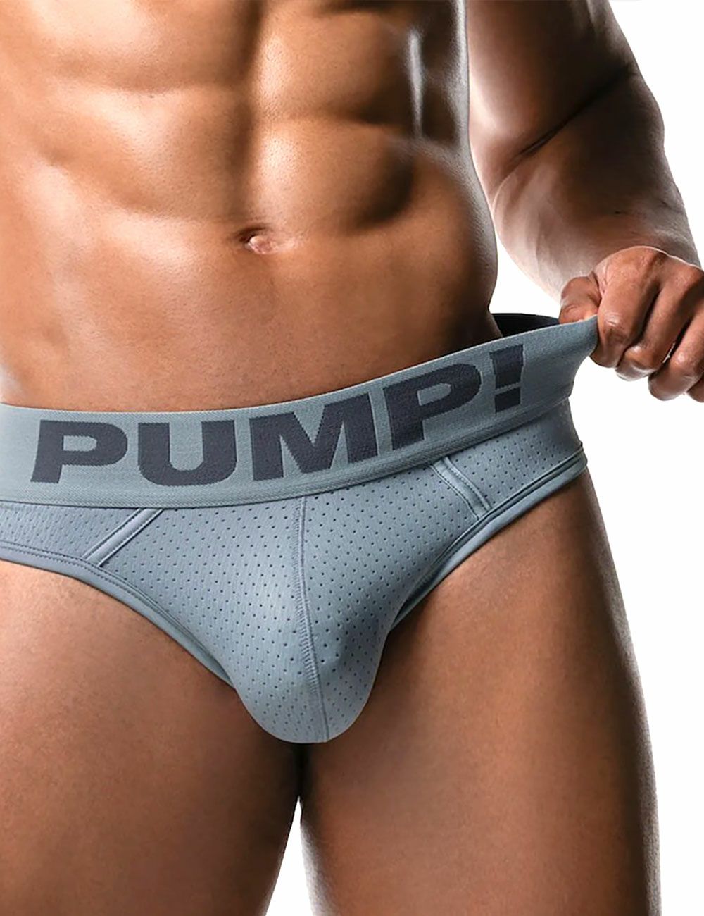 PUMP パンプ Tバック （GRAY） BRIEF STYLE MESH CUP THONG PUMP! UnderwearメンズTバック メンズパンツ 男性下着